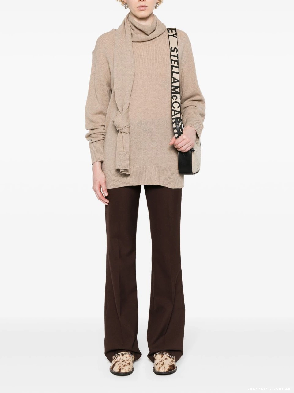 Affordable cashmere-blend sash-detail jumper Stella McCartney Women 0418